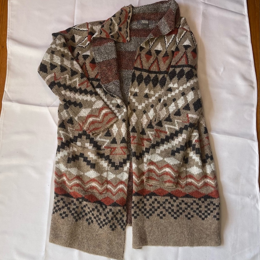 Natural Reflections Multicolor Geometric Cardigan - image 1